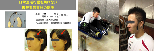 日常生活行動を妨げない携帯型筋電計の開発